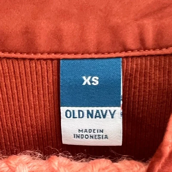 Old Navy Rust Button-Front Puff Sleeve Fall Blouse XSmall - Picture 4 of 8